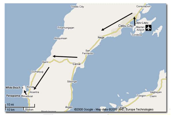 Moalboal from Cebu airport