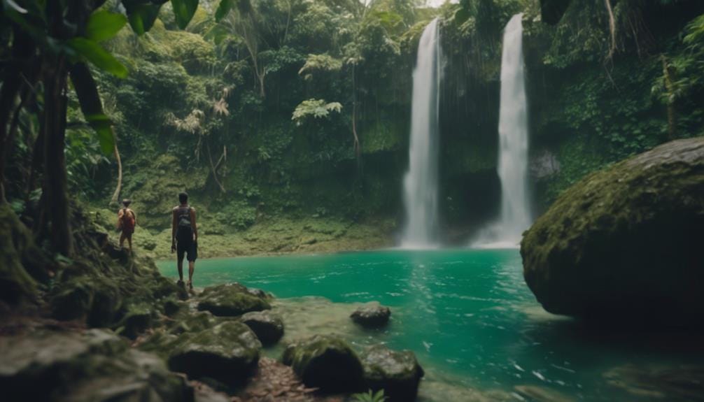 tropical waterfall hike adventure