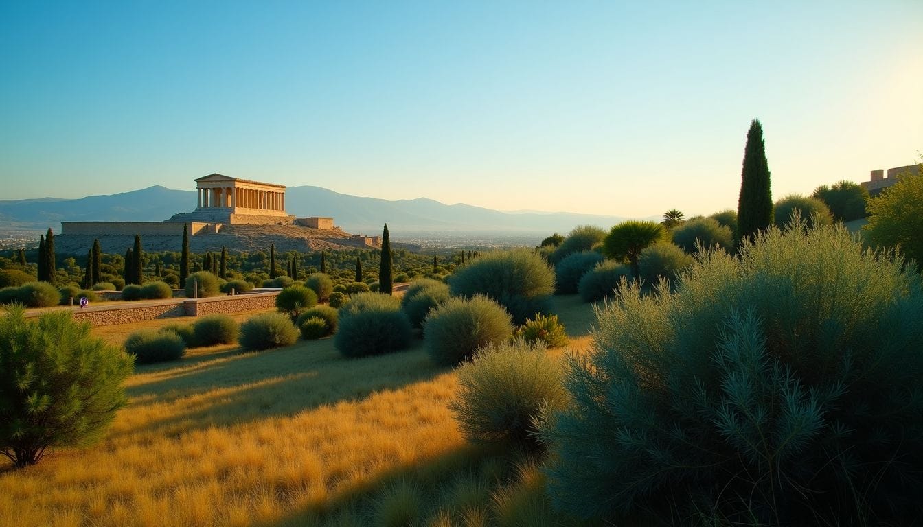 A serene landscape featuring the Temple of Leah in the distance. A serene landscape featuring the Temple of Leah in the distance.