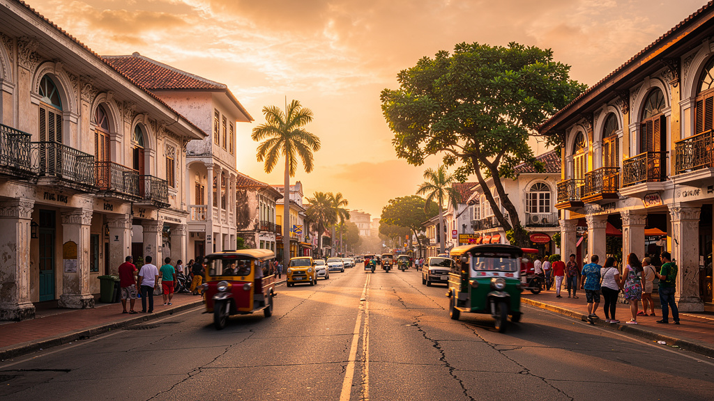 Historic downtown Cebu City street and architecture